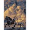 5D DIY Diamond Painting Cross Stitch Abstract Couple and Horse Diamond Embroidery Mosaic Craft Decor