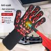 Силиконовые перчатки, устойчивые к высоким температурам, с огнезащитной пропиткой для барбекю, духовки и микроволновой печи – теплоизоляция и защита от ожогов.