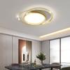 Round LED Ceiling Lights Remote Dimming  Living Room Bedroom Study Golden Acrylic Chandelier Indoor Lighting Decor Fixtures