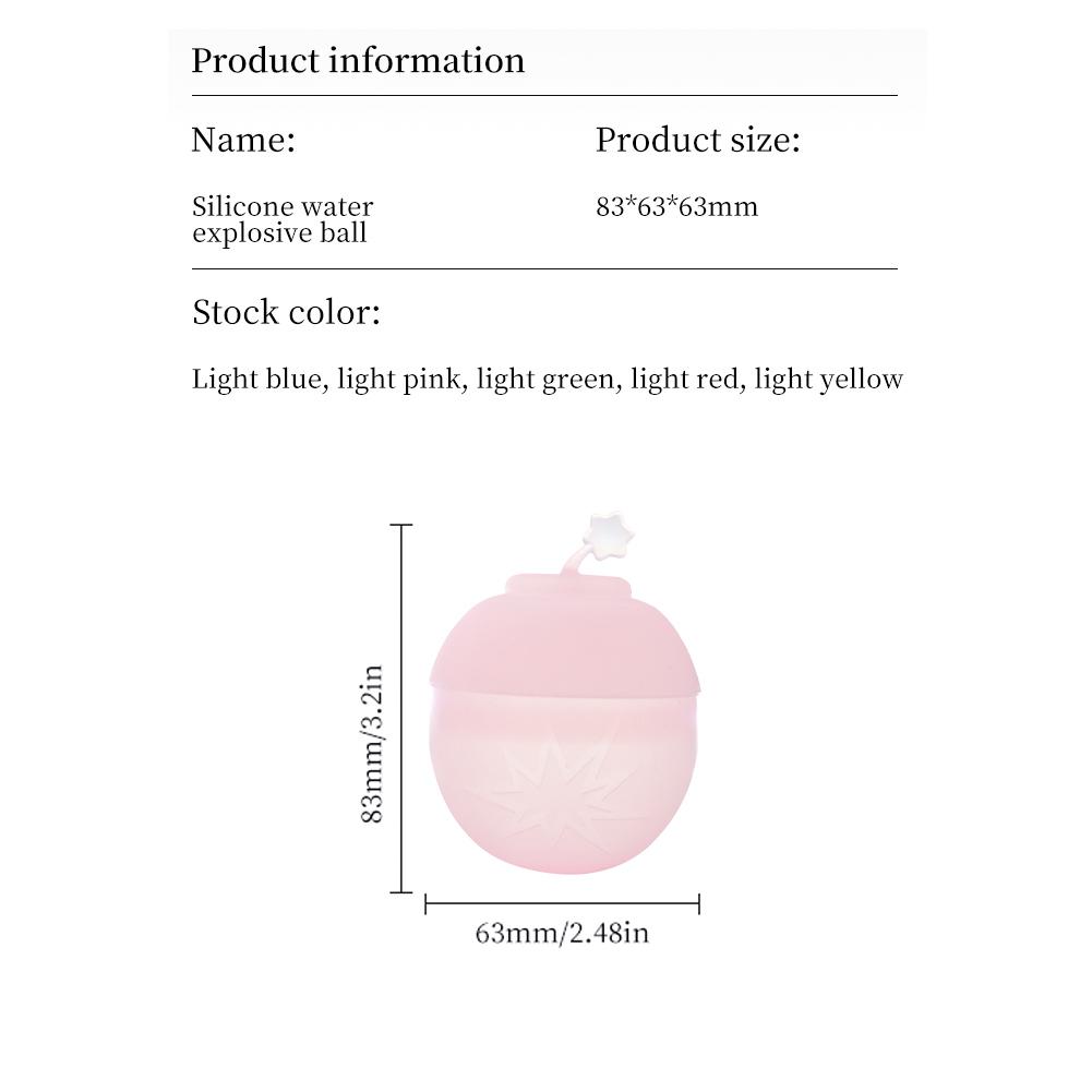 A # Силиконовые многоразовые водяные шарики с брызгами многоразового использования водяные бомбы для детей (розовый