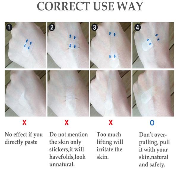 40Pcs Waterproof V Face Makeup Adhesive Tape Invisible Breathable Lift Face Sticker Lifting Tighten Chin