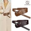 Женский пояс, декоративный пояс с талией юбки пальто, кожаный пояс диагональный с широким уплотнителем на талии