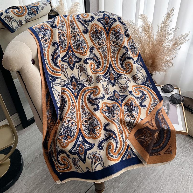 Странный лесной цветной контрастный шарф, зимнее чувство роскоши, индивидуальность, теплая шаль для женщины