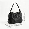 Large Capacity Motorcycle Tote Bag Women Faux Leather Shoulder Crossbody Handbag Casual Commuter Underarm Soft PU Travel Purse