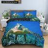 Sea Turtle Duvet Cover Set Pillow Cases Ocean Animal Turtle Bedding Set Queen Twin Kids Home Textiles Map Coral Quilt Cover King