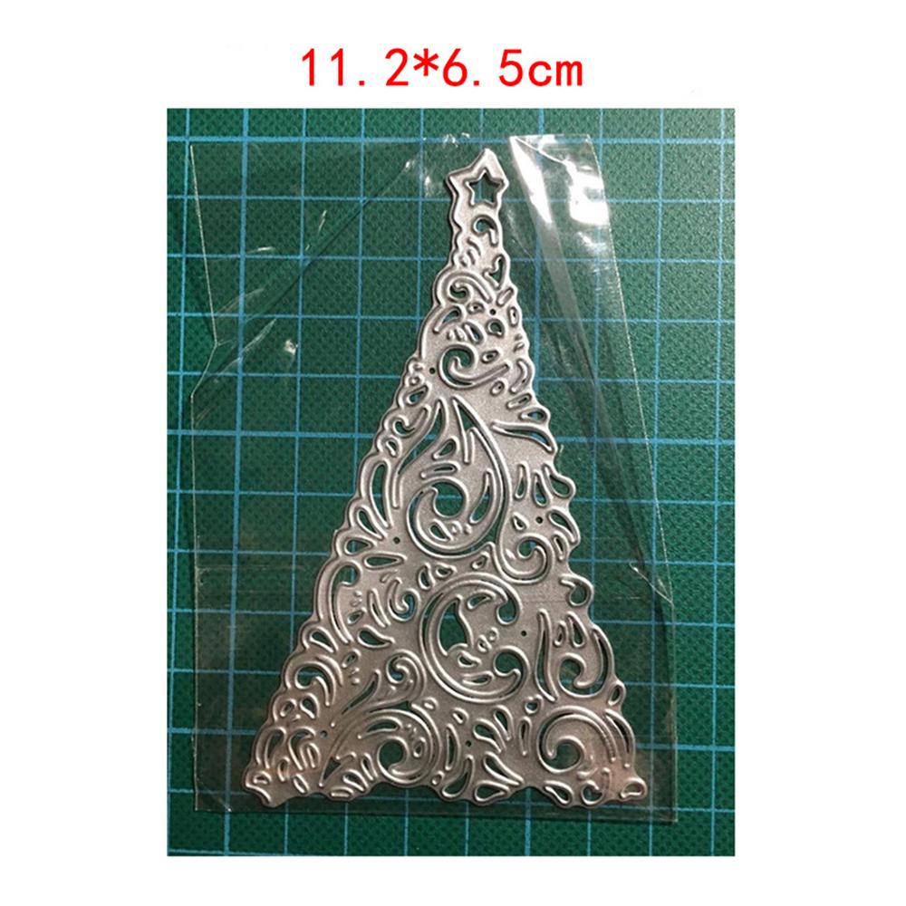 Рождественская звезда Дерево Металлические поделки Режущие штампы для DIY Тиснения Изготовления открыток