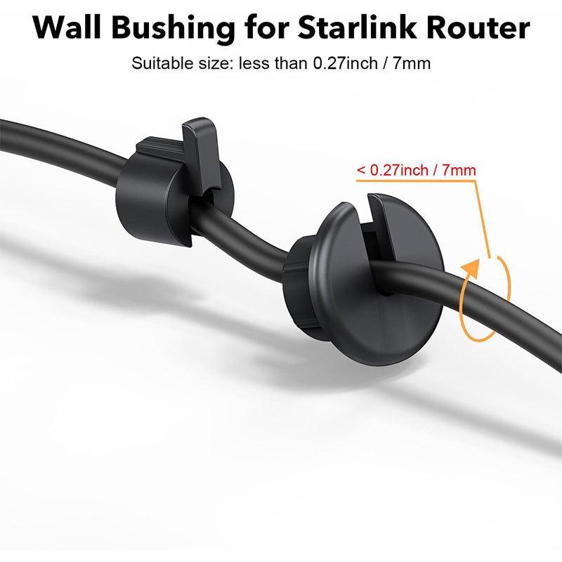 Snap On Wall Bushing, Ethernet Cable Feed for 1 Inch Hole Starlink Routing