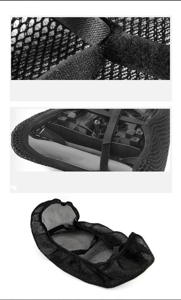 Motorcycle Mesh Seat Pad Bike Seat Cover Non-slip Nylon Fabric Cushion Seat Cover Fit