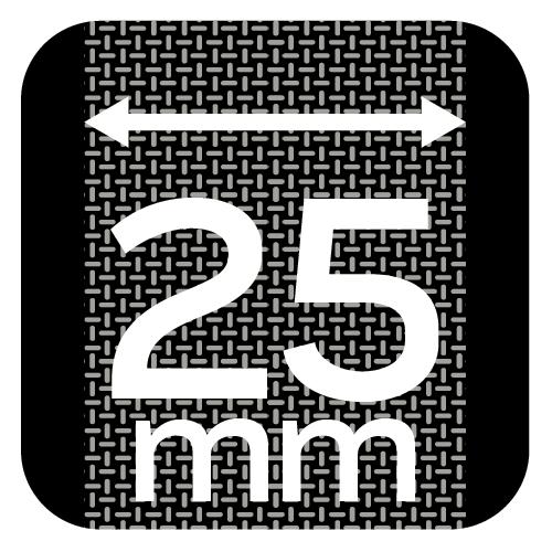 Pas mocujący z grzechotką 25 mm x 5 m, wytrzymujący 500 kg PES