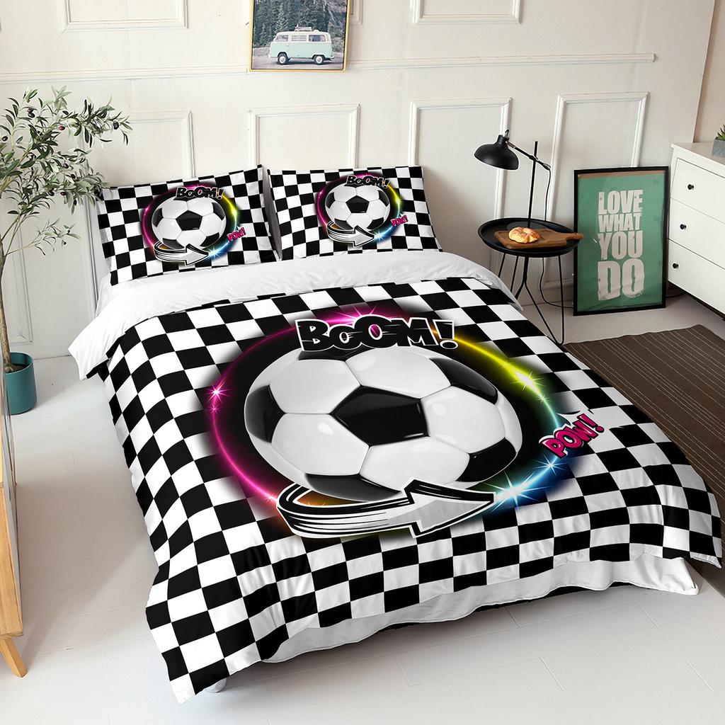 Quilt Cover Three-Piece Kit Football Sports Digital Printing Bedding