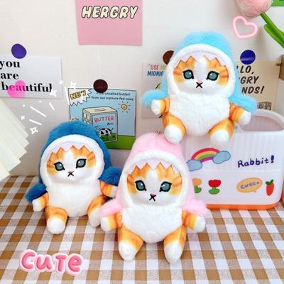 Милая плюшевая игрушка в виде акулы, кота, мультяшная кошечка, мягкая кукла, брелок для ключей, автомобильный брелок, сумка, декор, подарок другу