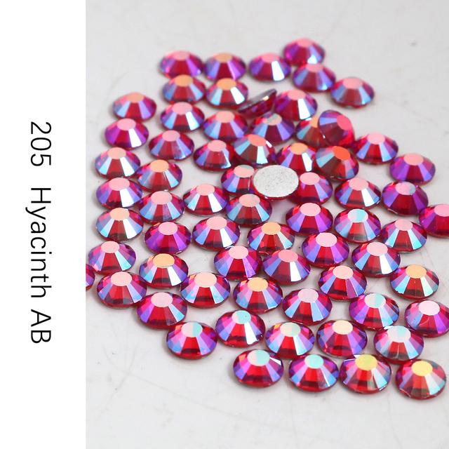 Стразы без горячей фиксации, кристалл Ab Ss3-Ss30, стразы для ногтей с плоской задней частью, стразы премиум-качества, блестящие стразы для ногтей, хрустальный камень