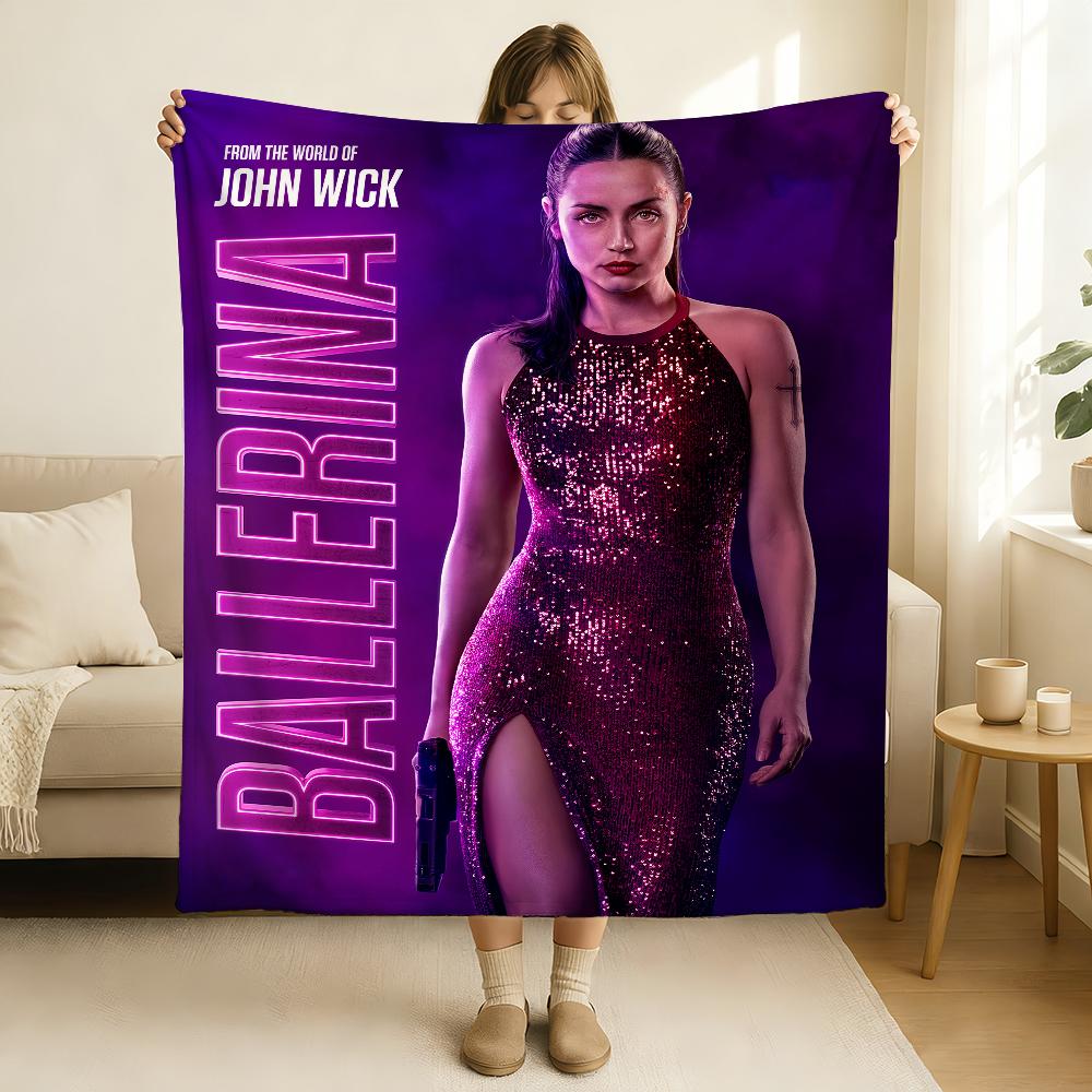From the World of John Wick Ballerina Blanket Soft and Skin Friendly For Couch Bed Napping Bedspread All Seasons Comforter