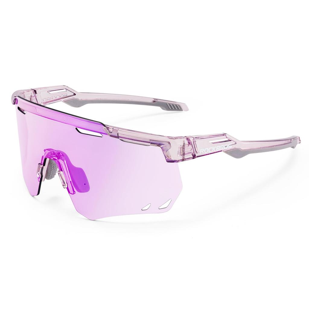 ROCKBROS Photochromic Sunglasses Sports Sunglasses for Road Fishing UV400 High Impact with Storage Pouch - Cycling, Running, Hiking, Golf, Baseball, -