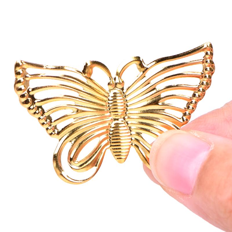 50 шт./компл. золотые металлические филигранные полые подвески-бабочки ремесло DIY изготовление ювелирных изделий