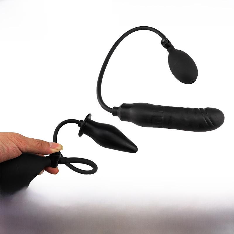 Надувная силиконовая анальная пробка с имитацией расширения пениса для мужчин и женщин - флиртуйте и мастурбируйте с помощью универсальной секс-игрушки