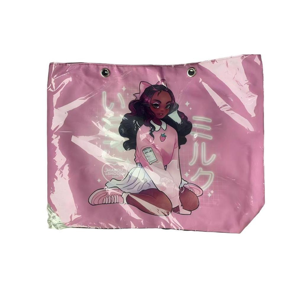 Canvas Tote Bag For Women With Creative Print And Spliced Design For Casual Travel