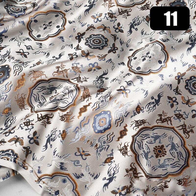 Роскошная высококачественная жаккардовая парчовая шелковая ткань для самостоятельного шитья чонсам ханьфу платье обивка одежды винтажная дизайнерская ткань