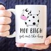 Moo Get Out The Hay Cow Valentine'S Day Ceramic Coffee Mark Cup New Australia