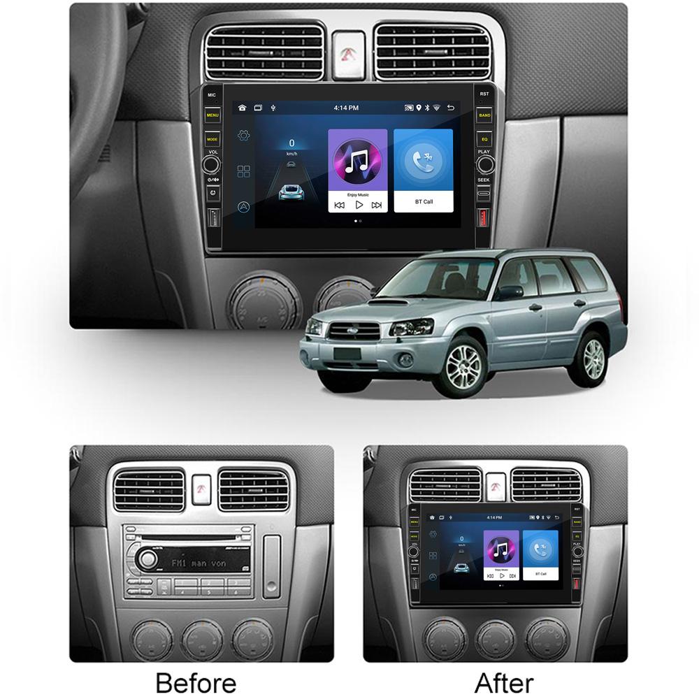 8 дюймов 2 Din Android автомобильный радио мультимедийный видеоплеер для Subaru Forester SG 2002-2008 с кнопкой Wi-Fi 1 + 32 ГБ