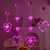 Waterproof Heart Curtain Fairy Light Creative Suction Cup Atmosphere Light  Proposal Ceremony