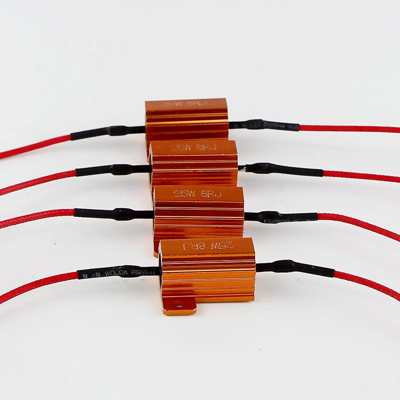 2/4 PCS 25W 50W Car LED Canbus Decoder 8ohm 6ohm Load Resistors for Automobile Turn Signal Lantern License Plate Lamp Resistance
