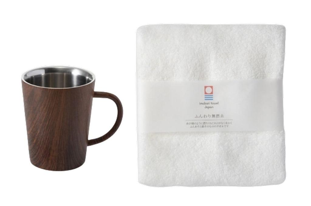 Select Wood Grain Stainless Steel Mug Imabari Towel Dishwasher Model Number 896391 J-kitchens Set & Set, 360ml, Safe,