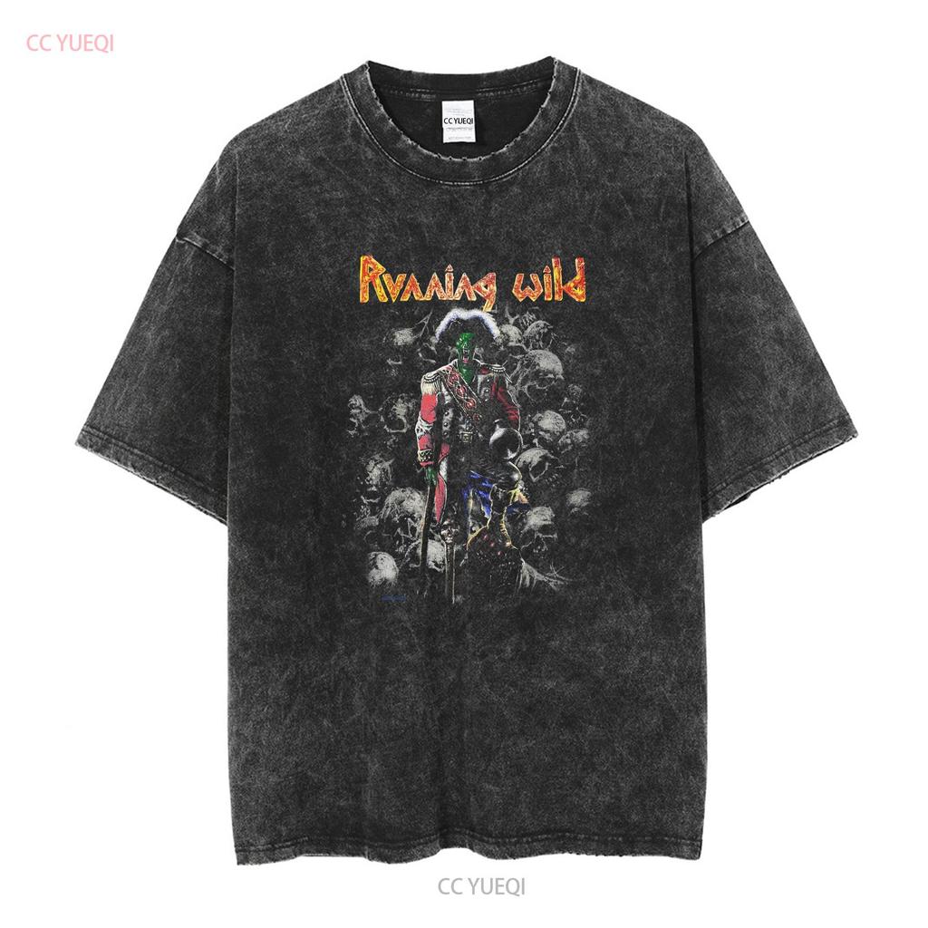 Running Wild Band Live On Stage Black T Shirt Cotton BK vintage Washed graphic Slightly Comfortable Stylish Casual Versatile