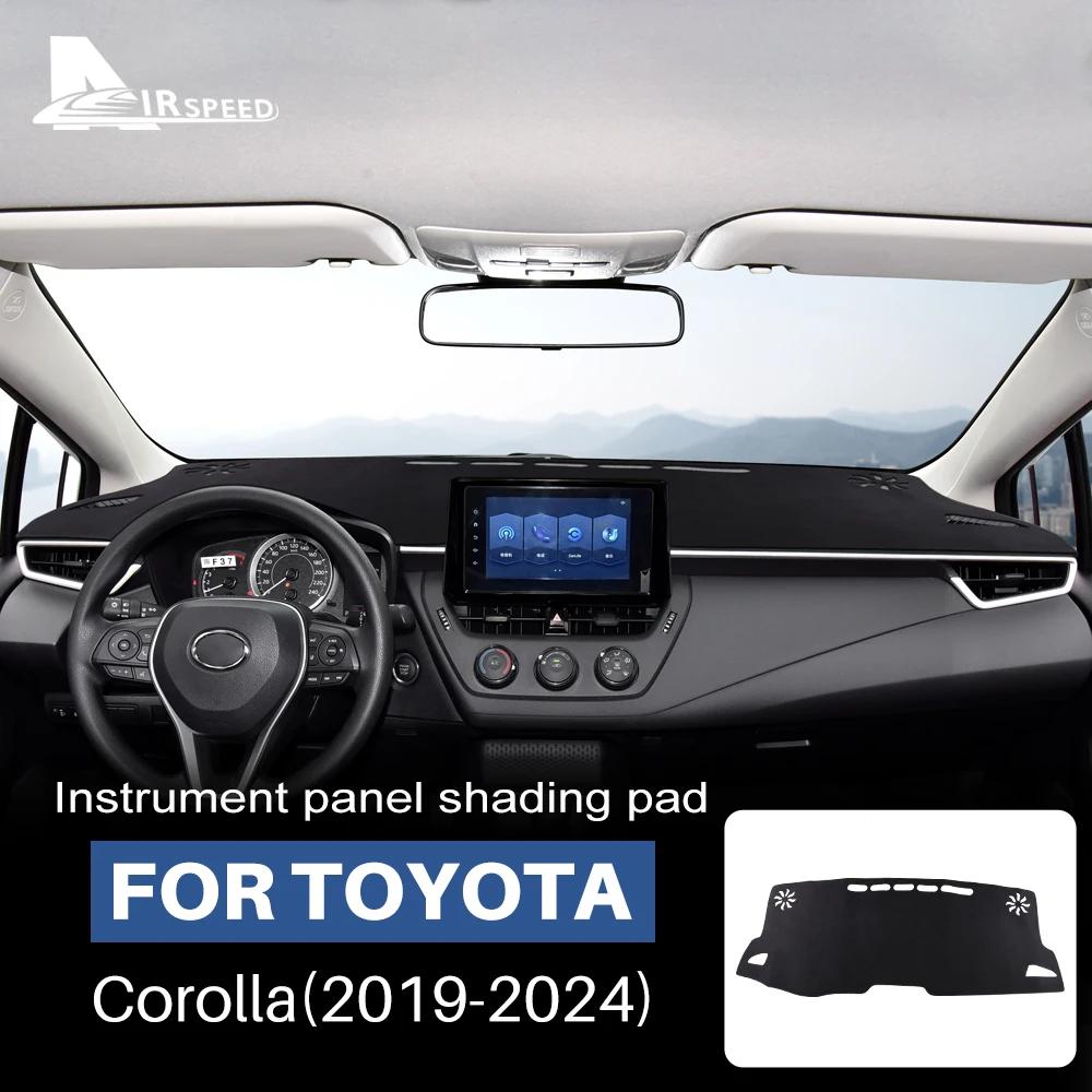 Верхняя фланелевая накладка на панель приборов для Toyota Corolla E210 2019 2020 2021 2022 2023 2024 Гибридная Анти-УФ Коврик-Защита от солнца на панель Нескользящая