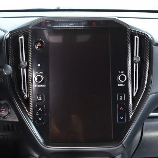 ABS Carbon Fiber Center Air Vent Panel Frame Cover Trim For Subaru WRX -24