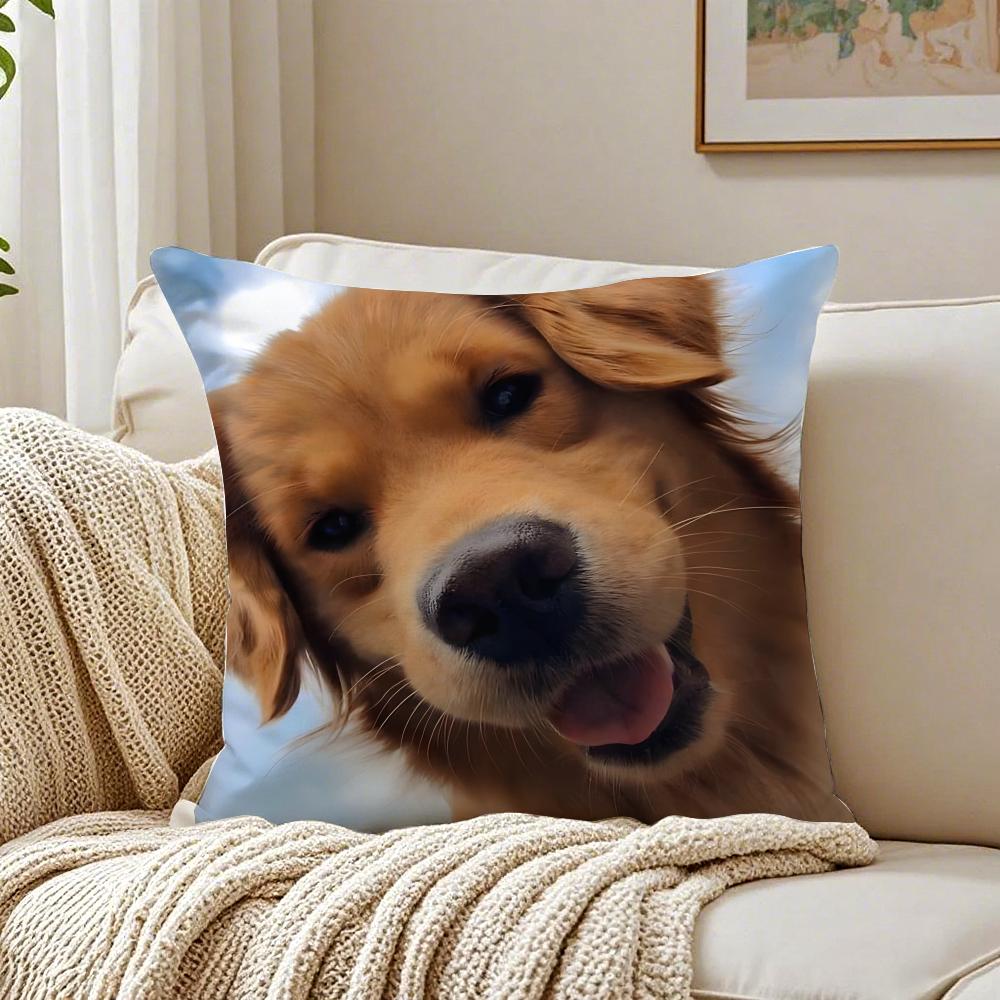 Labrador Retriever Pillow Friendly Dog Plush Cushion Cushion Cover Pillowcase Anti-Dustmite Living Room Sofa Decor Cushion Room