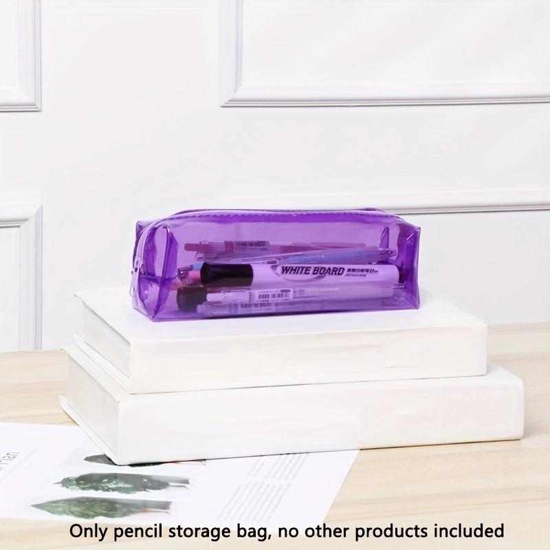 17,5*5*5 см, 1 шт., несколько цветов, прозрачная, портативная, хорошего качества, сумка для хранения канцелярских принадлежностей, вместительный пенал для принадлежностей для школьников.