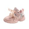 Girls Spring Autumn Breathable Chunky Sneakers Non Slip Soft Sole Fashion Casual Shoes For Little And Middle Kids