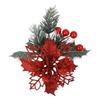 5/1Pcs Glitter Artificial Christmas Flowers Red Berries Xmas Tree Ornaments New Year Gifts Christmas Wedding Party Decorations