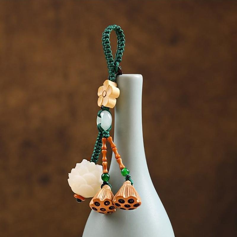 Креативный брелок для телефона Lucky Bodhi Flower в китайском стиле, брелок для ключей от машины Bodhi, изысканное украшение для телефона