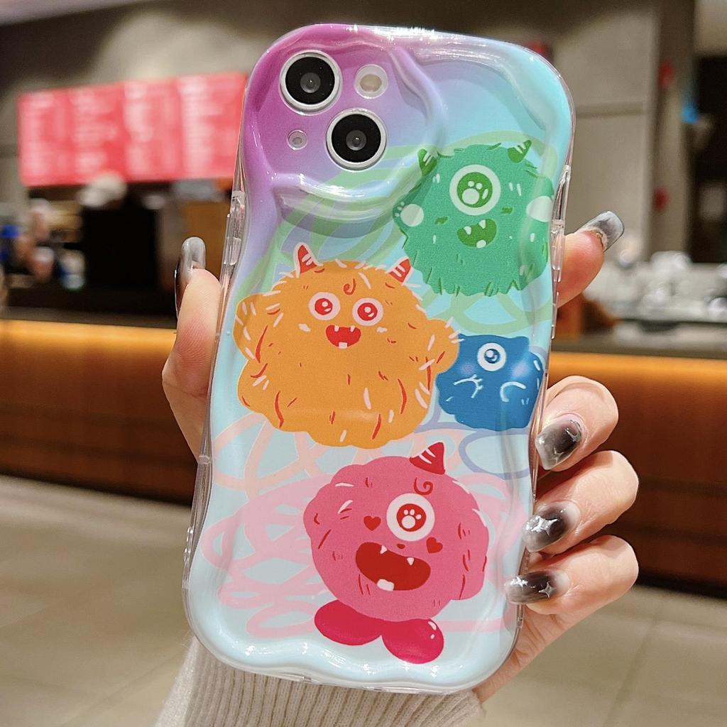 Cute Silicone Case for Xiaomi Redmi Note 12 11 10 Pro Vivo V23E V27 V25 Oppo A78 A58 A38 Infinix Hot 30i 40i Funda Ghost Monster Cover Soft TPU Bumper