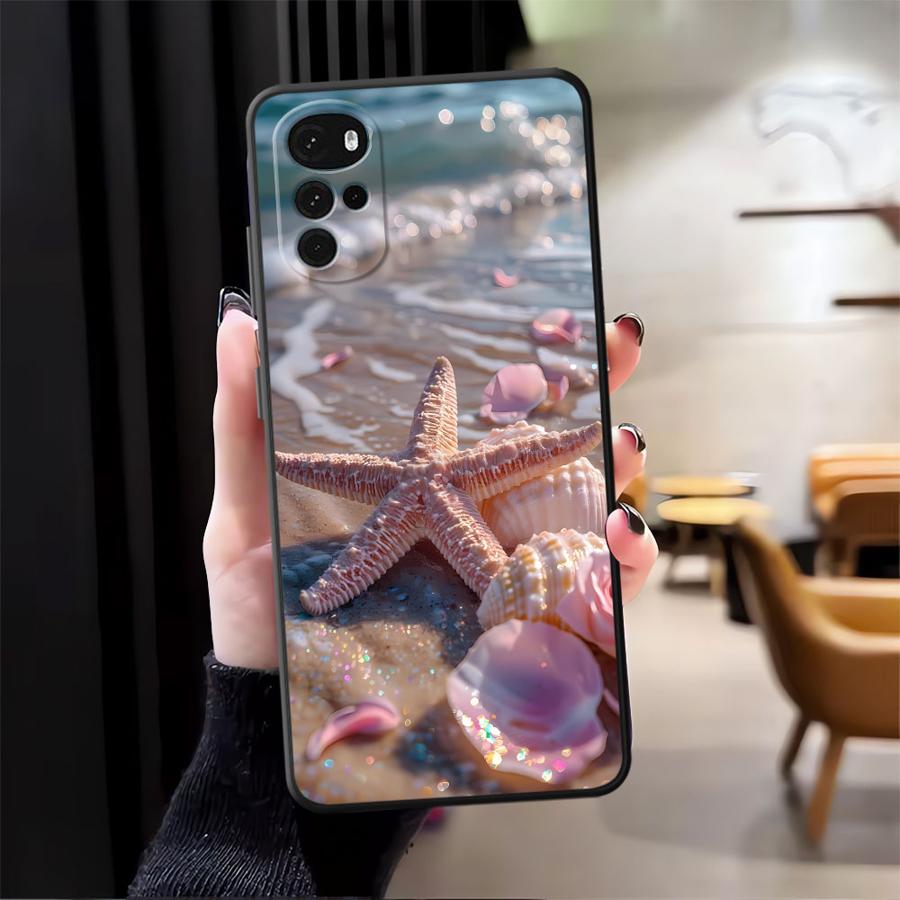 Чехол для Motorola Moto G71 G22 Edge40 G32 G53 G30 Edge 20 Pro 30 Lite G51 G73 G60s G52 G50 Чехол для телефона Узор 'Морской пейзаж'