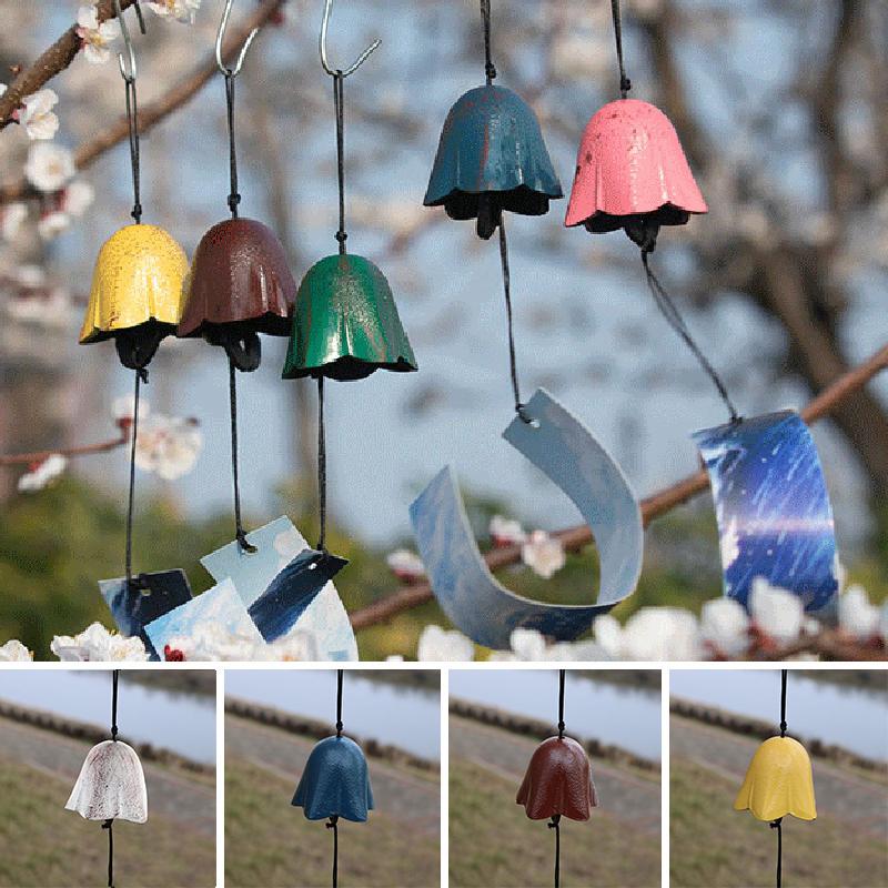 Japanese Style Wind Chimes Hanging Decor Landscape Bell Metal Wind Chimes Outdoor Decor Retro Bell Courtyard Hanging Decoration