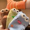 Зимние толстые носки для сна с рисунком рыбы-клоуна для дома - Смешные и милые зимние чулки с высокой грудью - Лосось Красная Тушеная Рыба