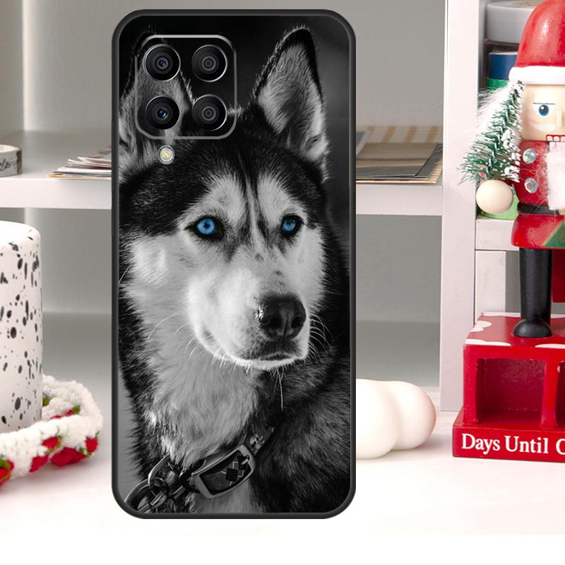 Funny Siberian Husky Dog For Samsung Galaxy M55 M15 M13 M23 M33 M53 M20 M21 M51 M12 M32 M52 M34 M54 M31s M30s Case