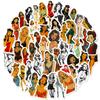 50 No Repeat Classic Retro Girl Graffiti Stickers DIY Laptop Luggage Water Cup Stickers