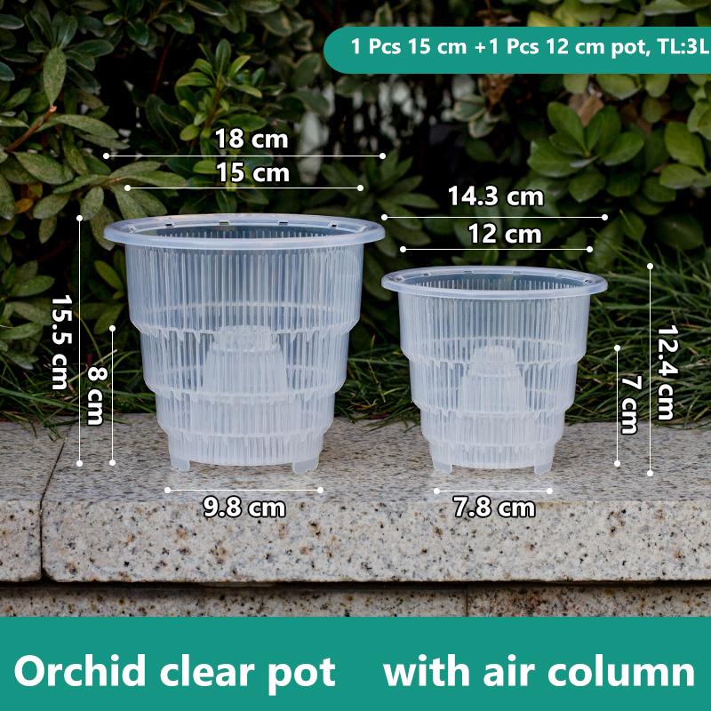 Сетчатый горшок для украшения дома, прозрачные горшки для орхидей с отверстиями, горшок для орхидей Cattleya Dendrobium, кашпо в 10 см, 12 см, 15 см