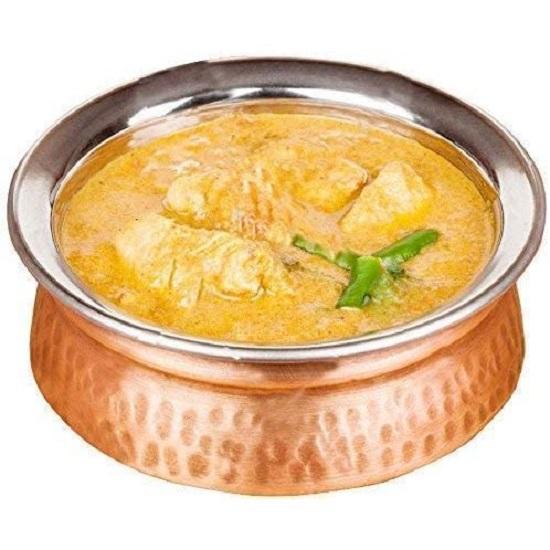 Профессиональный сверхпрочный ханди из нержавеющей стали с медным дном, многофункциональная посуда для подачи еды, столовая посуда, медная сервировочная миска, 500 мл (Упаковка 1 шт.)