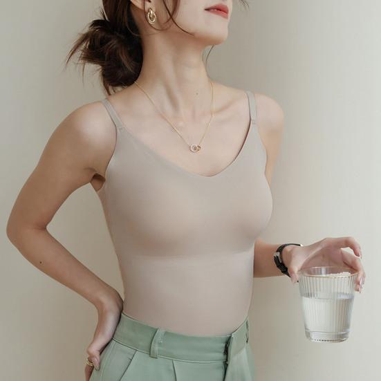 Женское нижнее белье с регулируемыми бретелями, эластичный жилет с нагрудной подкладкой, жилет из ледяного шелка без следов