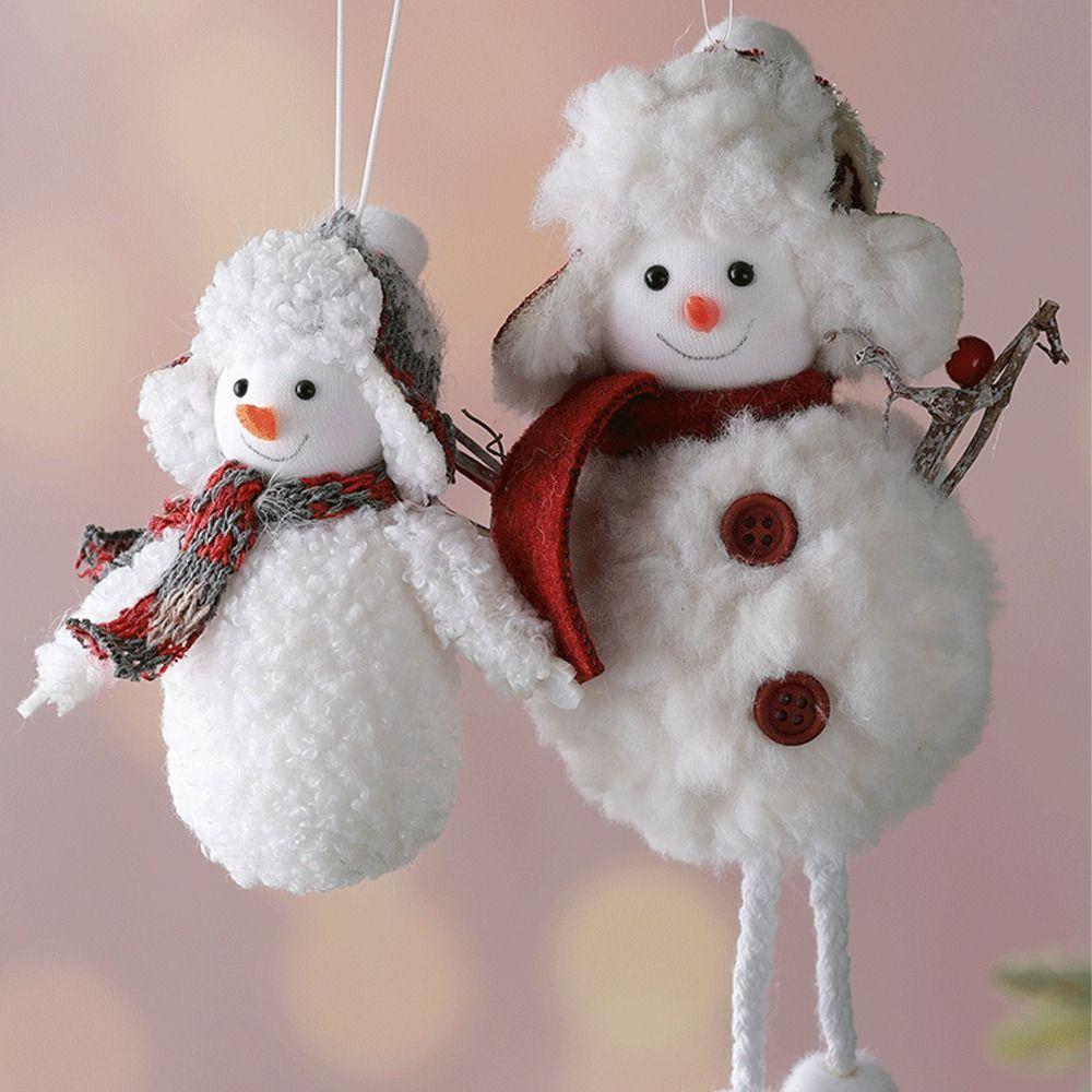 Cartoon Plush Snowman Doll Soft Christmas Tree Decorations Home Xmas Decoration