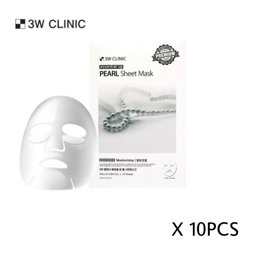 3w Clinic Essential Up Sheet Mask 25ml X 10 Sheets (6 Options)