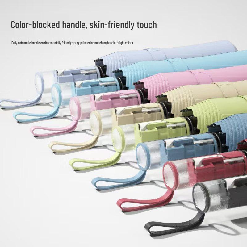 Автоматический солнцезащитный и дождевой зонт с защитой от УФ-лучей и защитой от обратного отскока, ощущение высокого класса