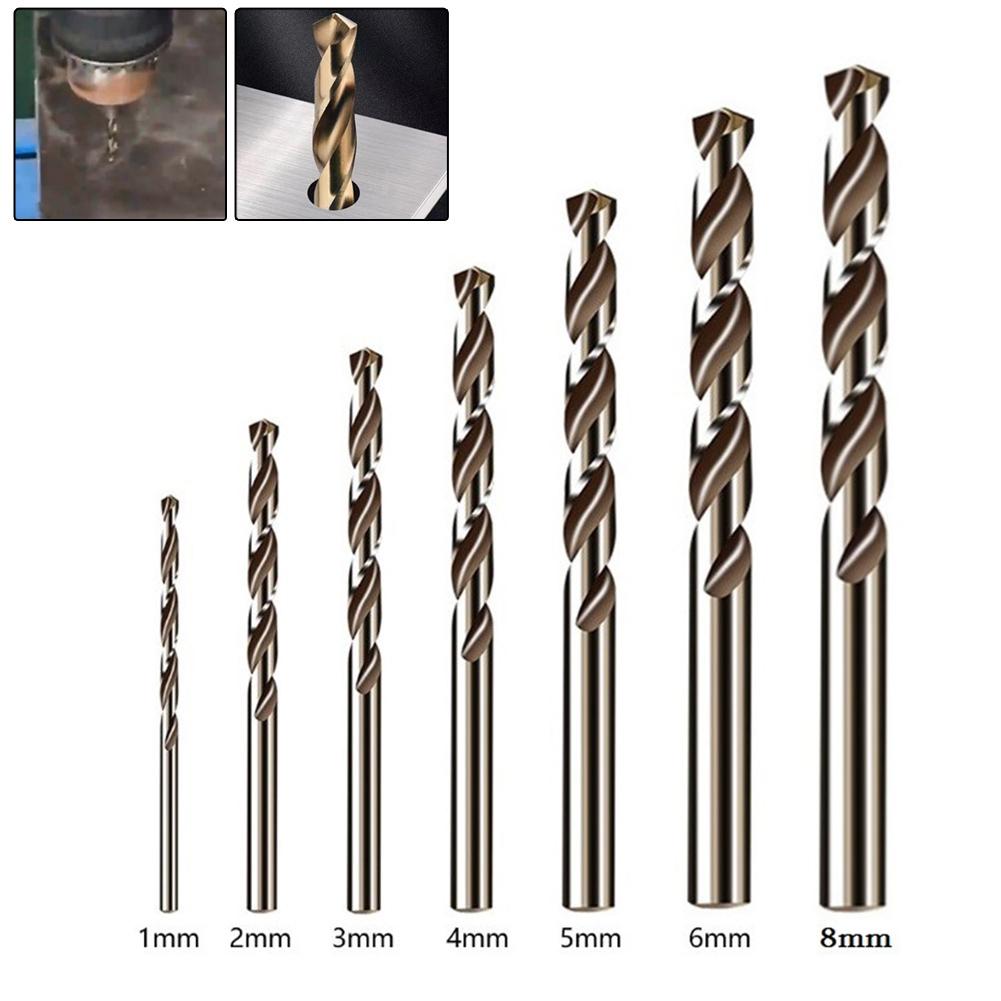 Сверло 1/2/3/4/5/6/8 мм, 7 шт., сверло из быстрорежущей стали, кобальта