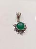 Green Onyx Pendant | 925 Sterling Silver, Handmade Round Gemstone Pendant.