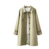 Женские свободные карманы на пуговицах, повседневные длинные тренчи, куртка с капюшоном, большие размеры